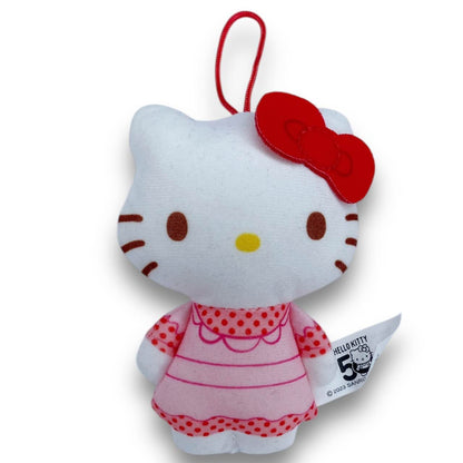 Sanrio Hello Kitty 50th Plush Strap - Pink Dress