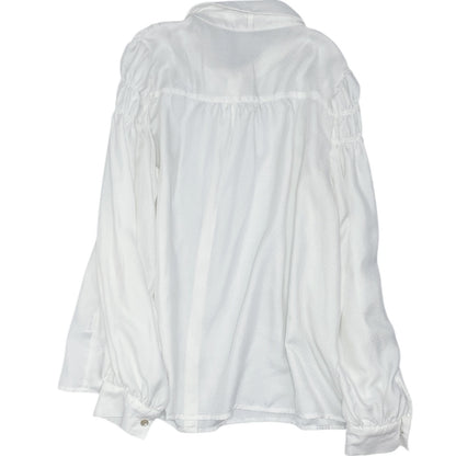 Axes Femme Poettique White Button Up Blouse Sz M