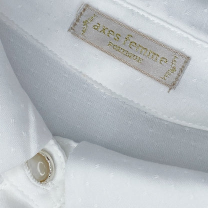 Axes Femme Poettique White Button Up Blouse Sz M