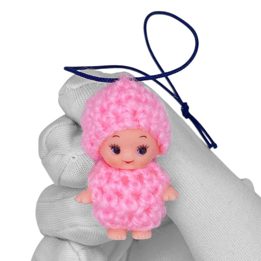 Vintage 90s Kewpie Crochet Outfit Strap - Barbie Pink