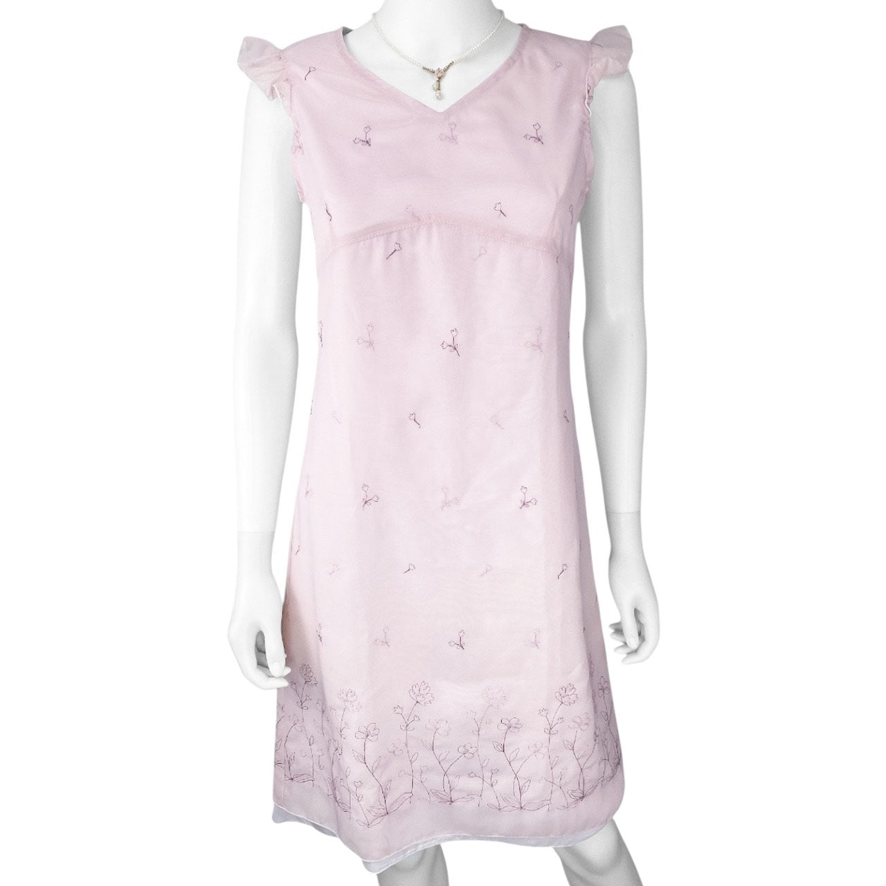 Y2K Floral Coquette Fairy Pink Dress Sz S