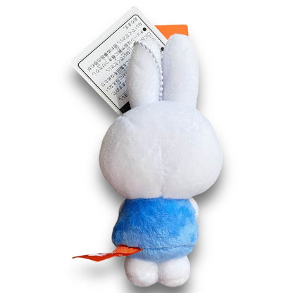 New Miffy Bunny Mascot Plush Keychain - Dark Blue Outfit