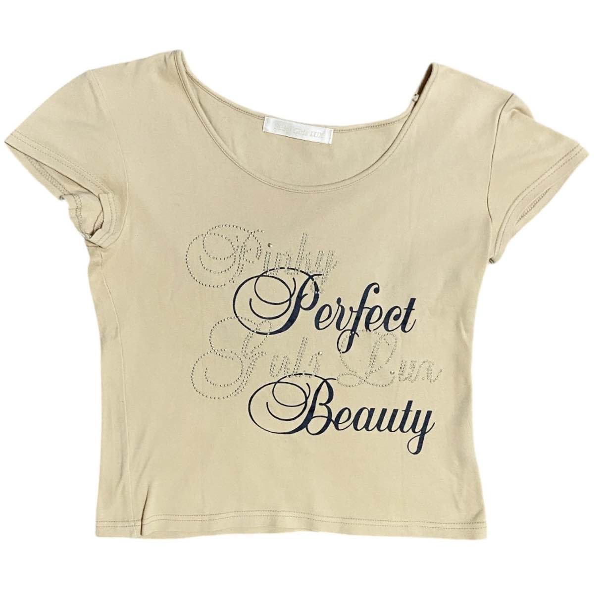 Gyaru "Perfect Beauty" Bling Tee Sz S