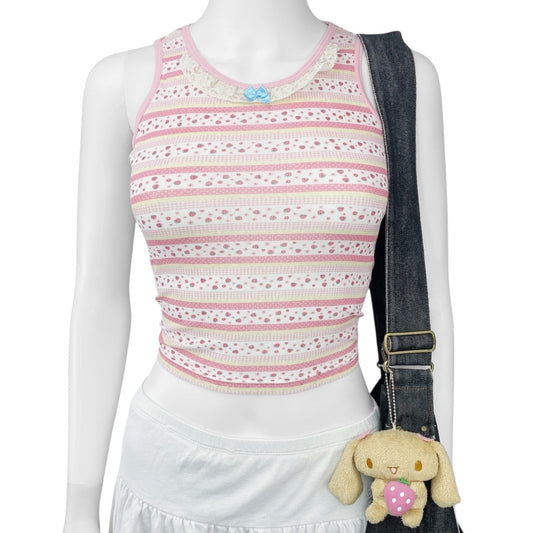 2000s Strawberry Girl Tank Top Sz S