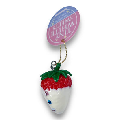 2000s Decoden Sweets Keychain - White Chocolate Strawberry