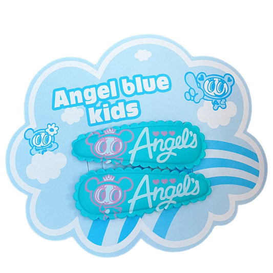 Y2K 2000s Deadstock Angel Blue Hair Clip Set