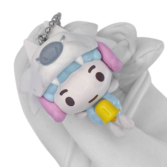 Y2K Gloomy Bear Character Charm Keychain - White Wolf