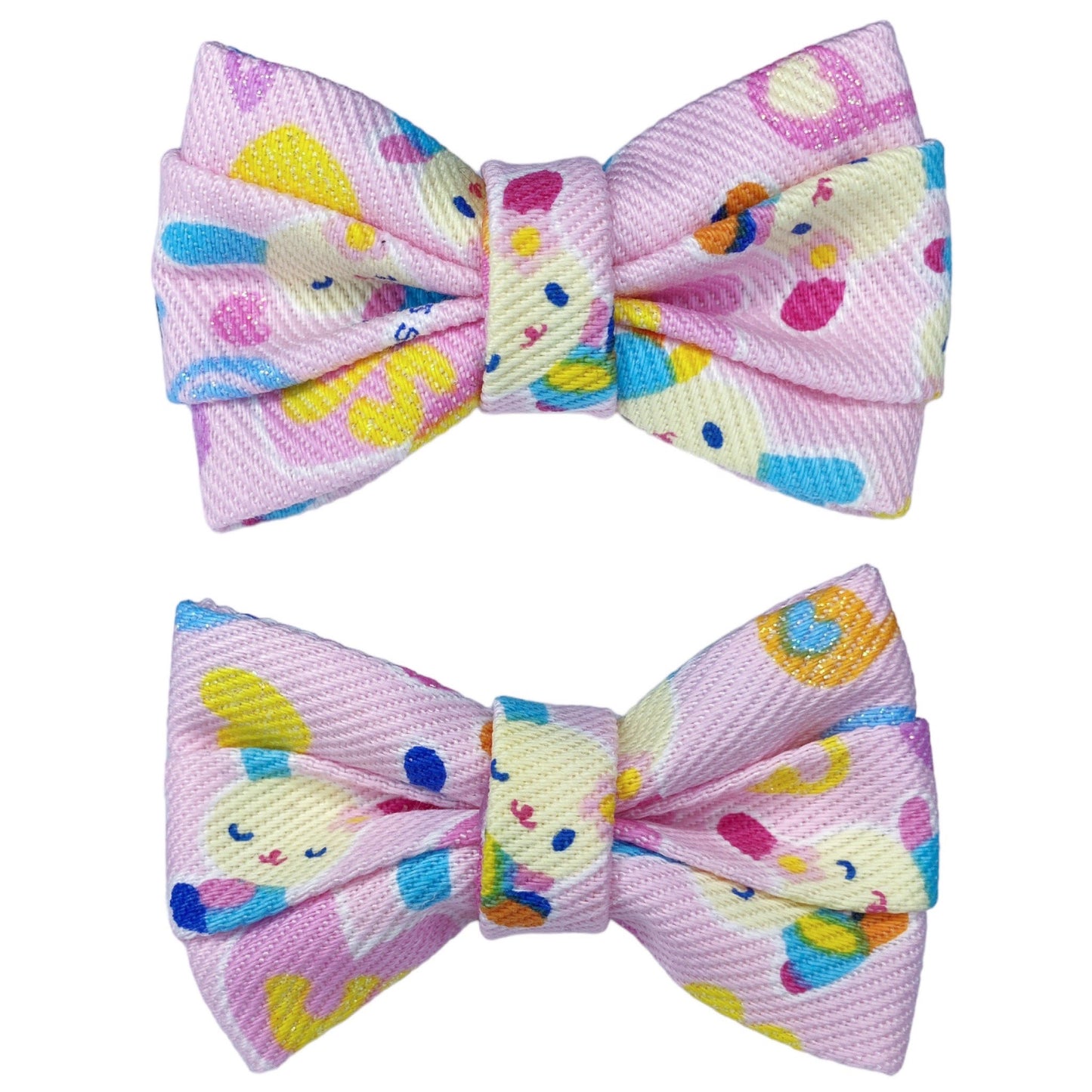 Vintage Sanrio Usahana Fabric Hair Bow Set