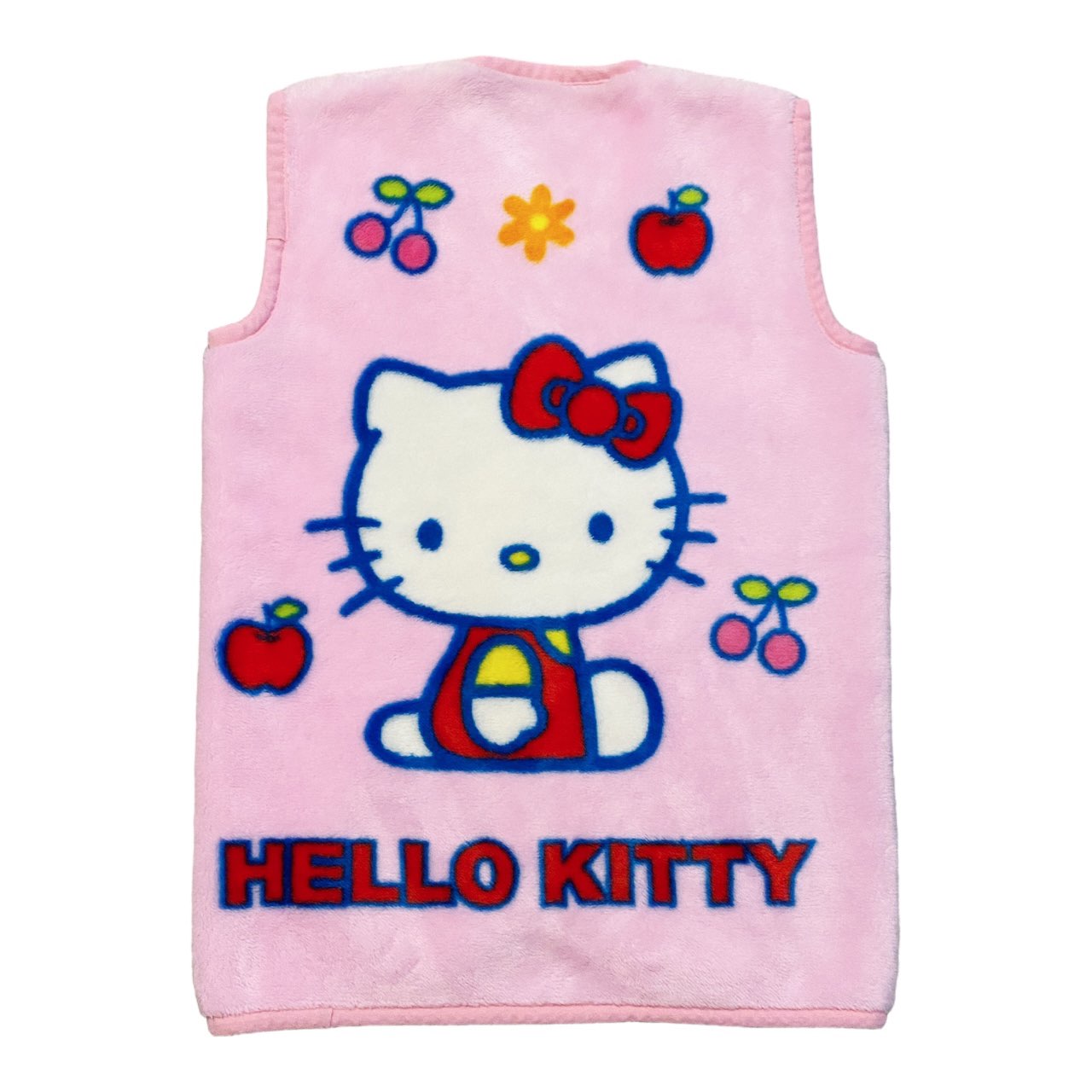 Vintage 90s Kawaii Fluffy Sanrio Hello Kitty Vest Sz S/M