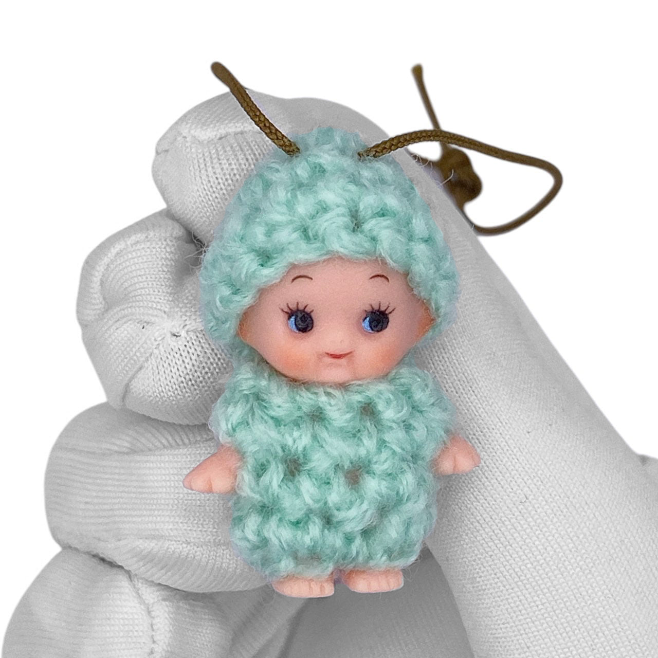 Vintage 90s Kewpie Crochet Outfit Strap - Teal
