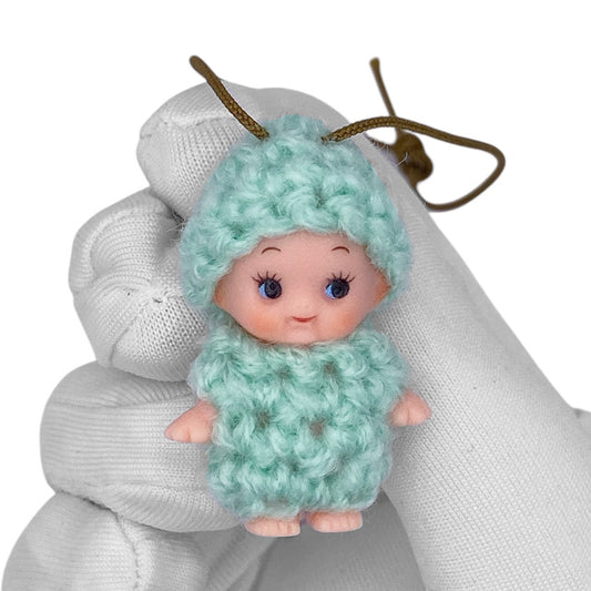 Vintage 90s Kewpie Crochet Outfit Strap - Teal