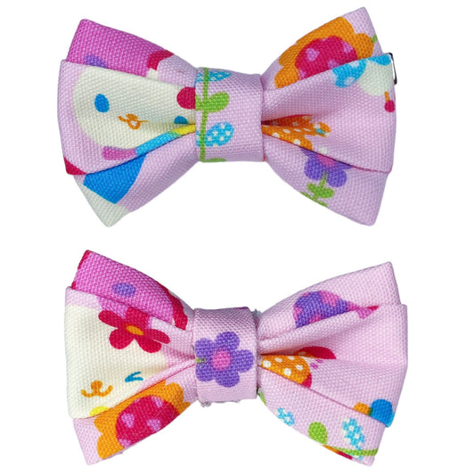 Vintage Sanrio Usahana Fabric Hair Bow Set