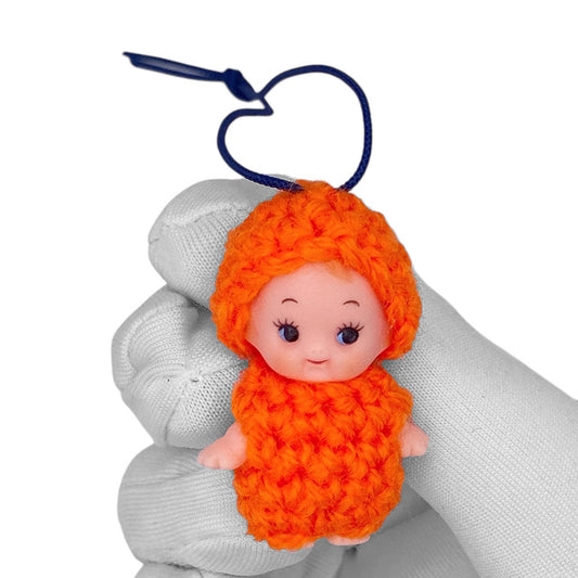 Vintage 90s Kewpie Crochet Outfit Strap - Orange