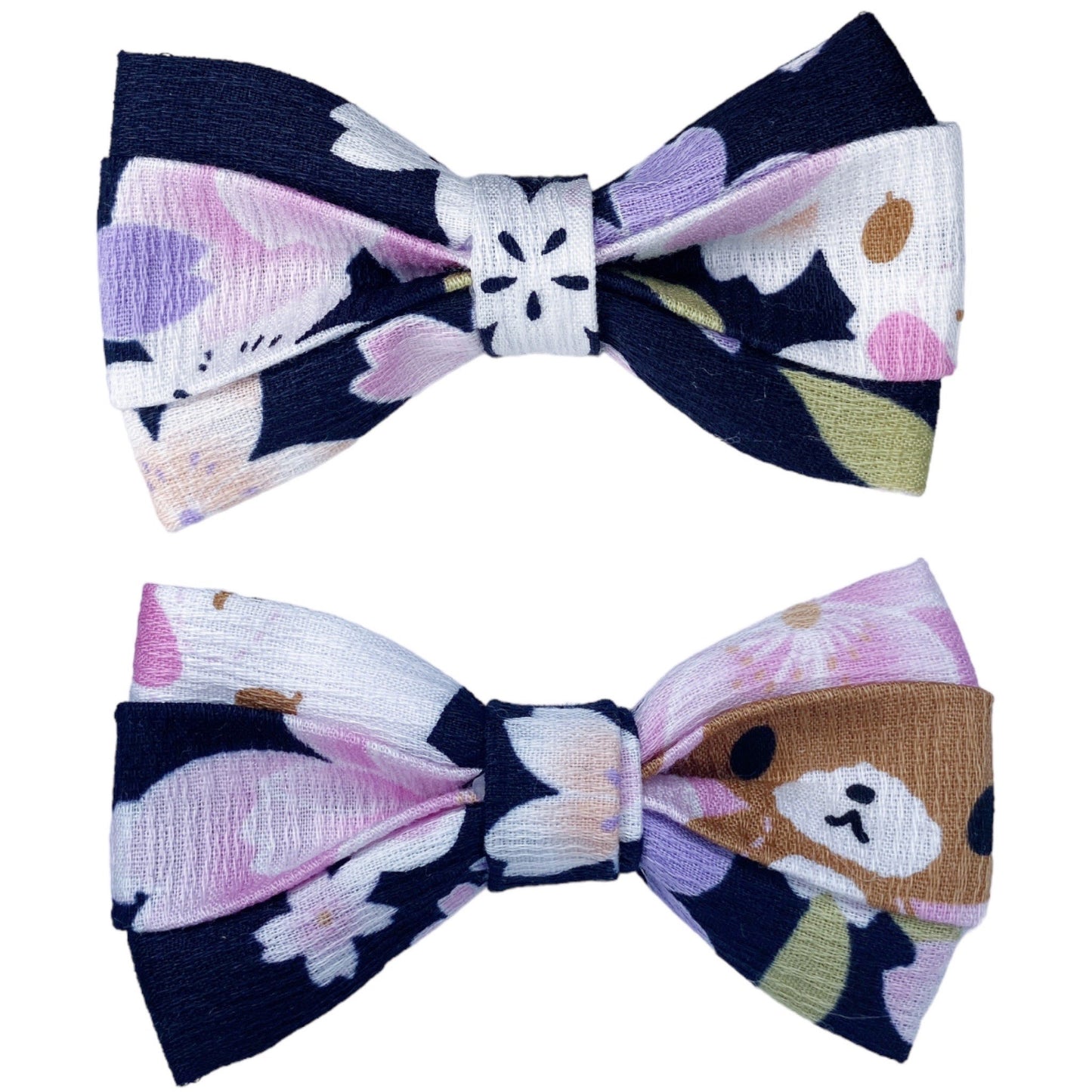 Vintage Sanrio Sugarbunnies Fabric Hair Bow Set