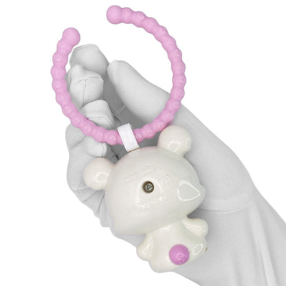 2010s Sanrio Jewelpet Character Keychain - White Bear