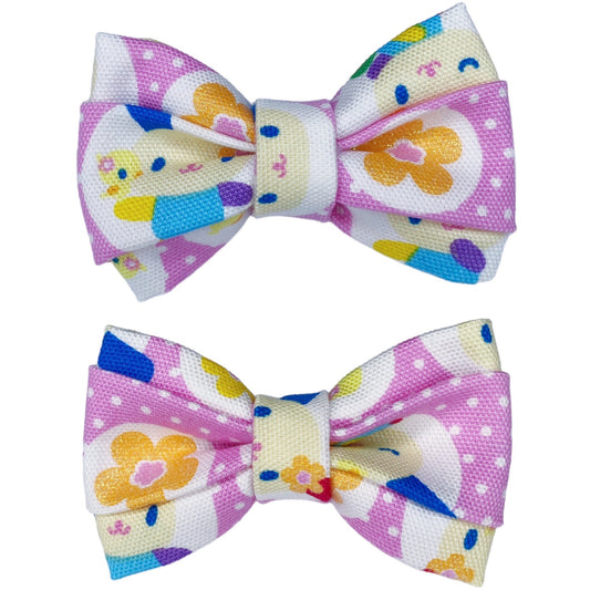 Vintage Sanrio Usahana Fabric Hair Bow Set