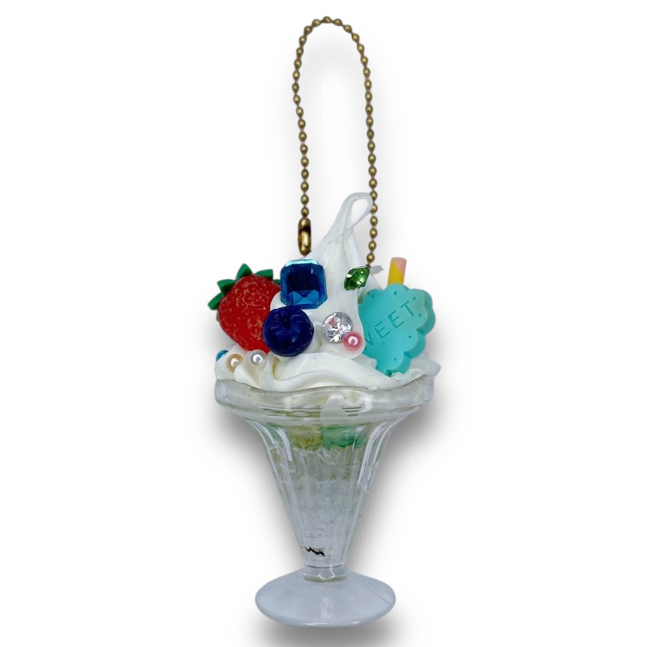 2000s Decoden Sweets Keychain - Crystal Sundae