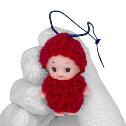 Vintage 90s Kewpie Crochet Outfit Strap - Red