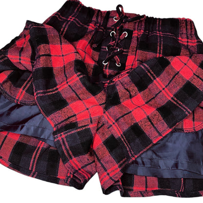 Y2K Dolly Ribbon Plaid Sukapan Style Skirt Sz XS