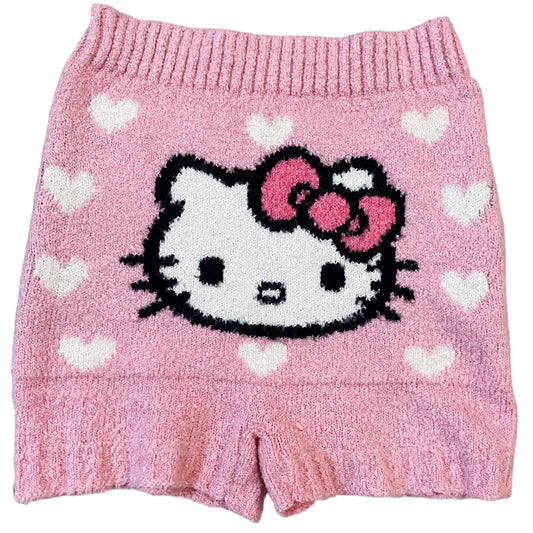 2010s Sanrio Hello Kitty Hearts Fluffy Pj Shorts Sz XXS
