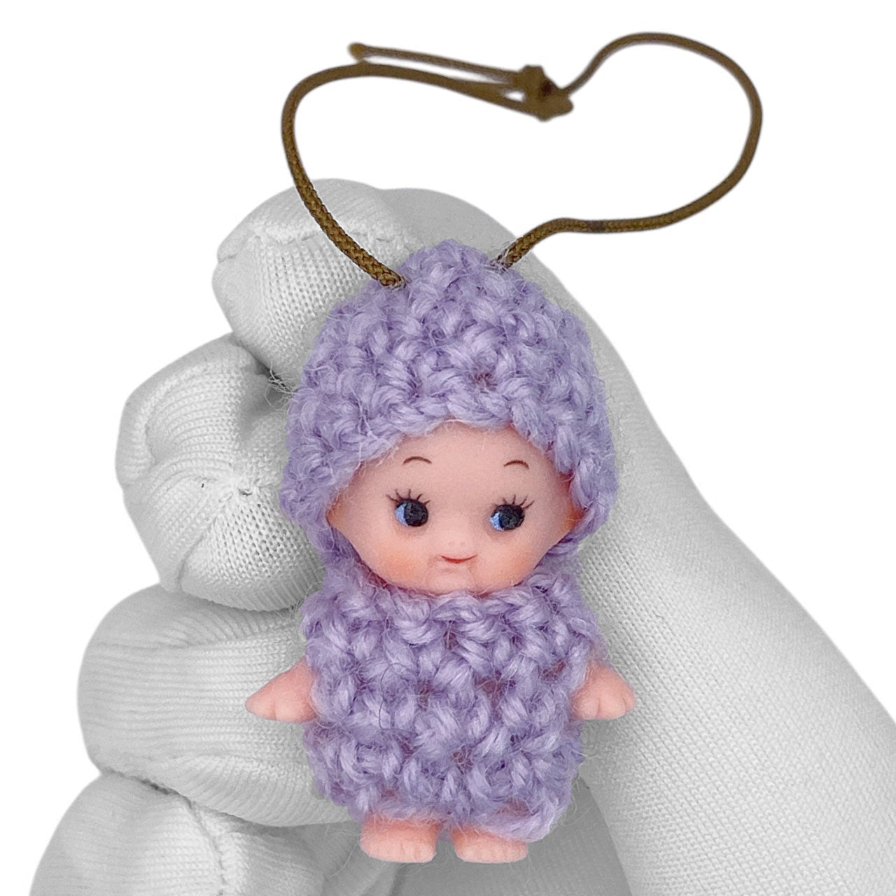 Vintage 90s Kewpie Crochet Outfit Strap - Purple