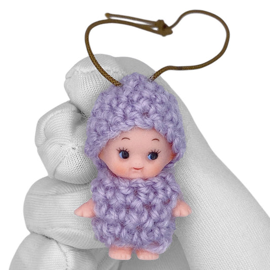 Vintage 90s Kewpie Crochet Outfit Strap - Purple