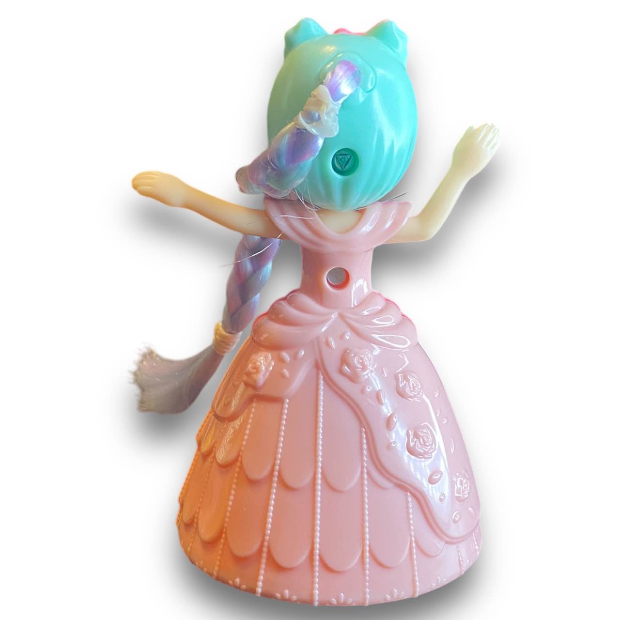 2010s Licca Doll Figure - Peach Ballgown With Hair