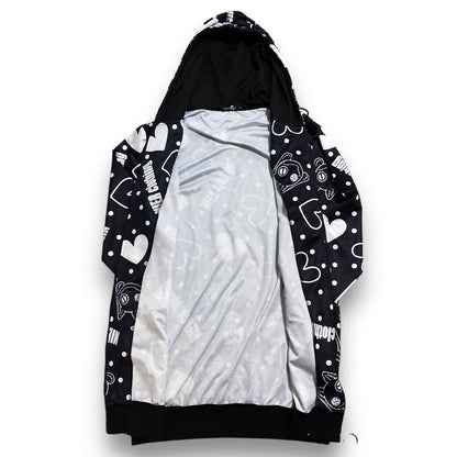 2010s NIER Bunny Heart Visual Kei Oversized Hoodie One Size