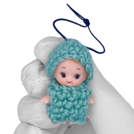 Vintage 90s Kewpie Crochet Outfit Strap - Deep Teal