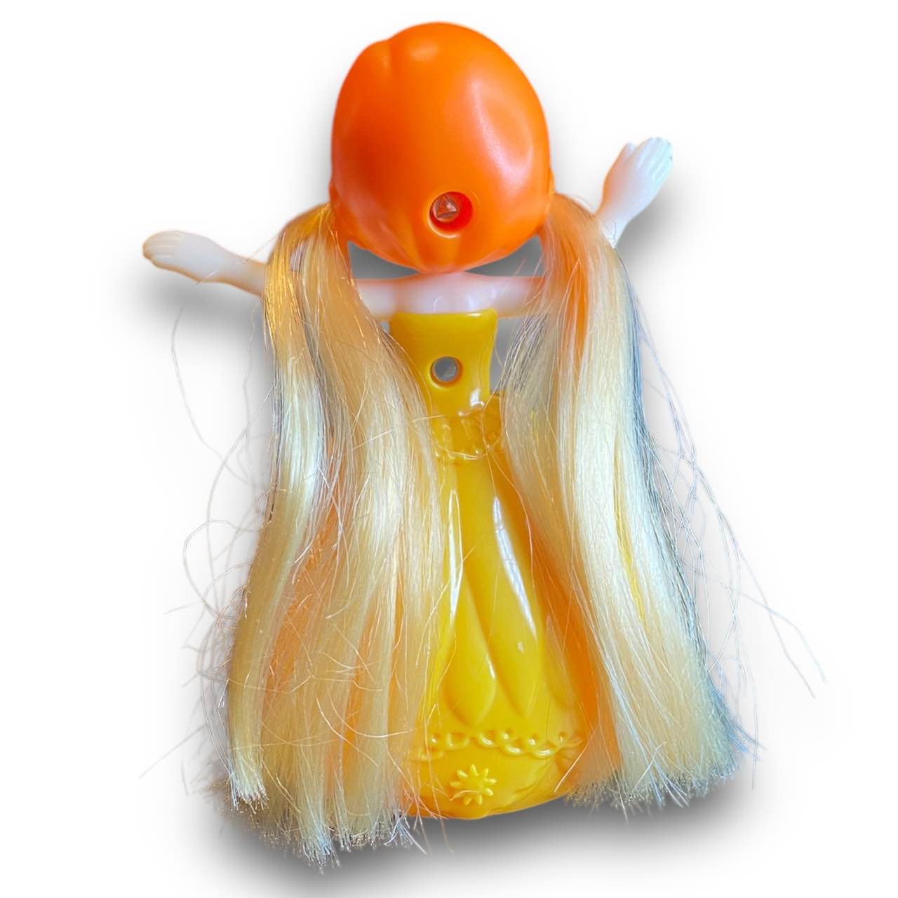 2010s Licca Doll Figure - Orange Dress With Hair