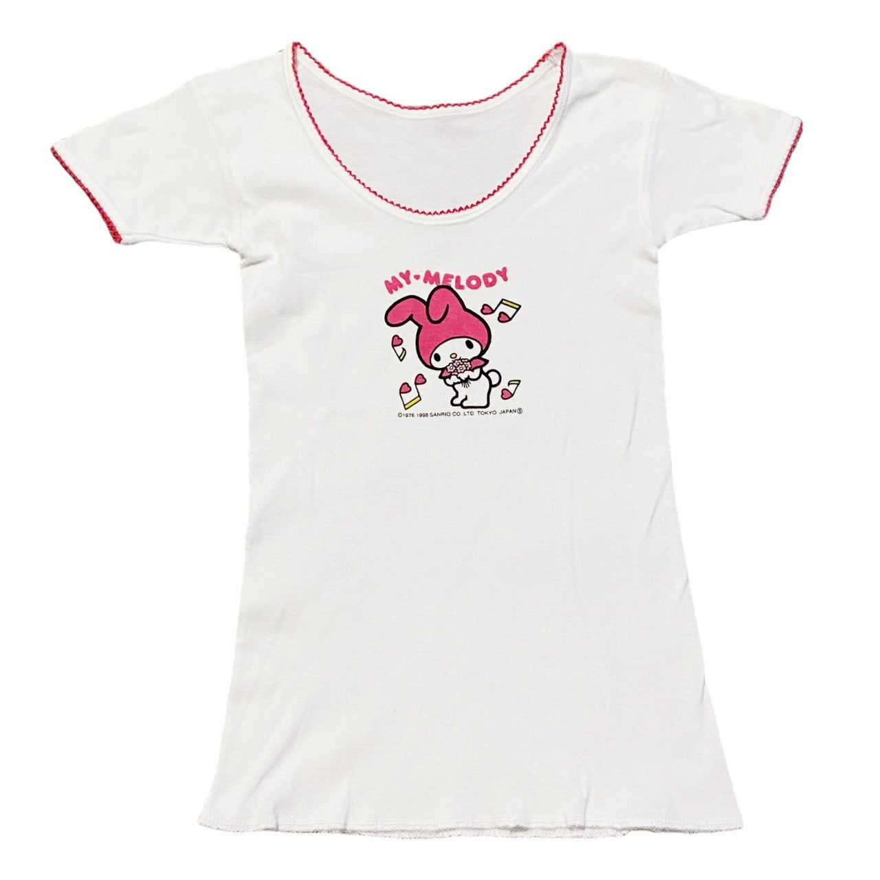 1998 Sanrio My Melody Music Notes Tee Sz S