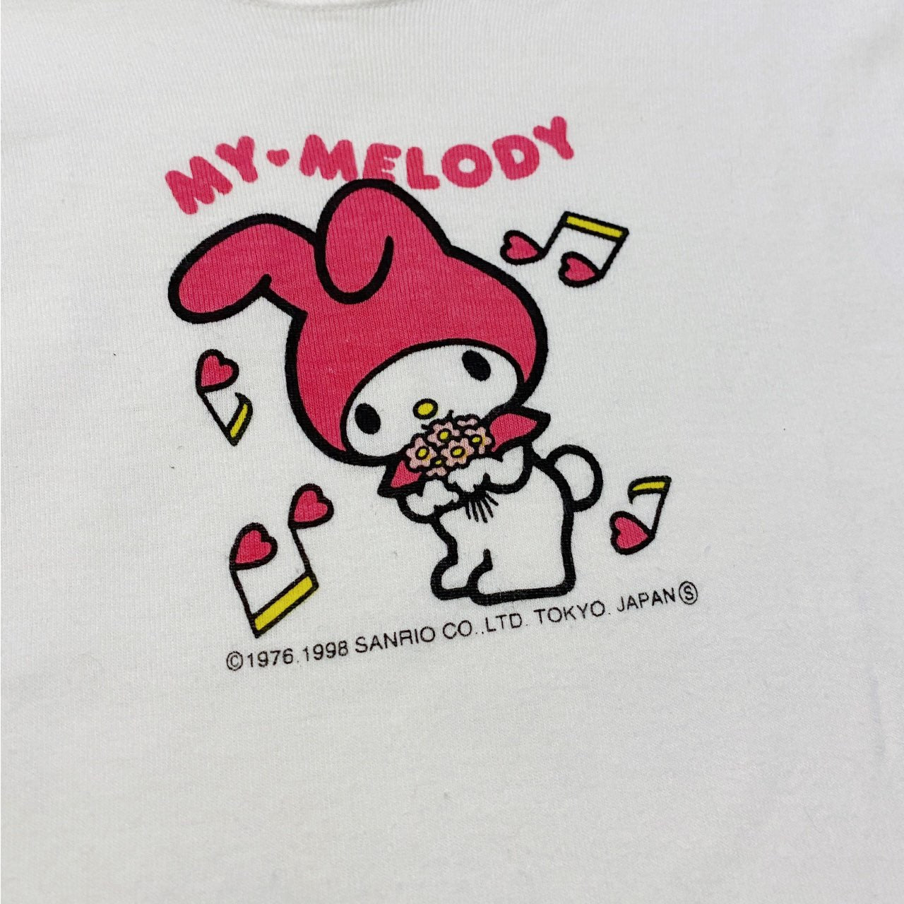 1998 Sanrio My Melody Music Notes Tee Sz S