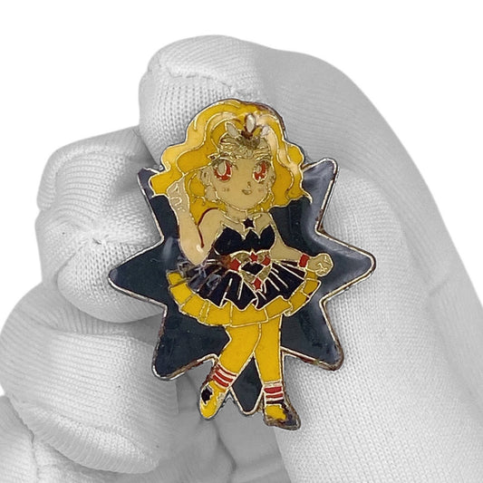 Vintage 90s Sailor Moon Enamel Pin - Black Outfit