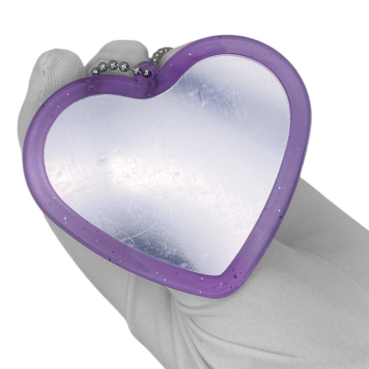 Y2K Shojo Vintage Blue Rose Anime Heart Keychain Mirror