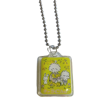 2002 Sanrio Obscure Character Pendant Necklace Boy with Animals