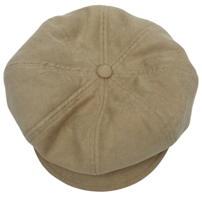 Y2K 2000s Grunge Tan Newsboy Hat