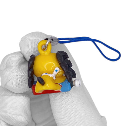 2000s Tea Dog Mascot Strap - Yellow with Drink