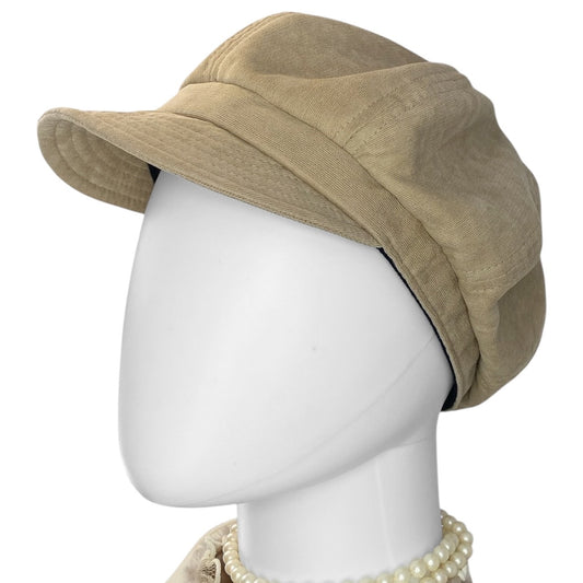 Y2K 2000s Grunge Tan Newsboy Hat