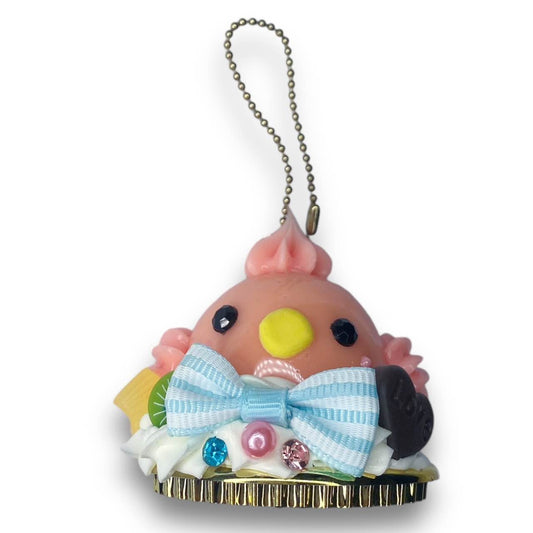 2000s Decoden Sweets Keychain - Pudding Bird