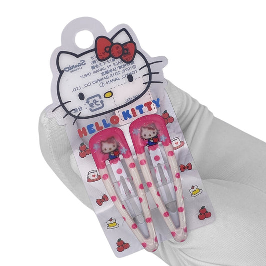 2010s Sanrio Hello Kitty Hair Clips Set - Dots