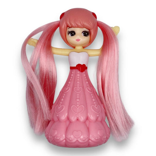 2010s Licca Doll Figure - Pink Dress with Pigtails