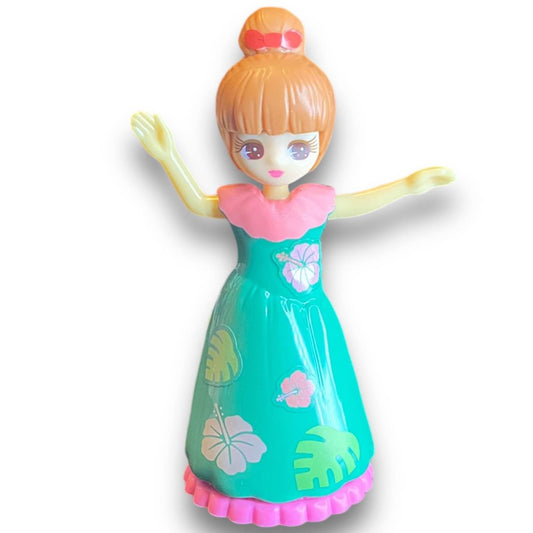 2010s Licca Doll Figure - Mint Floral Dress