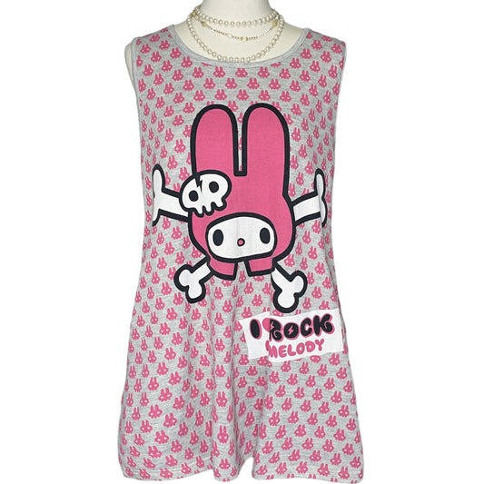 2010s Rare Sanrio My Melody Rock Alternative Tshirt Dress Sz M/L