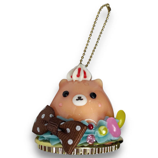 2000s Decoden Sweets Keychain - Pudding Bear