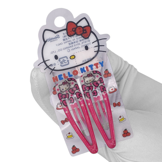 2010s Sanrio Hello Kitty Hair Clips Set - Bows