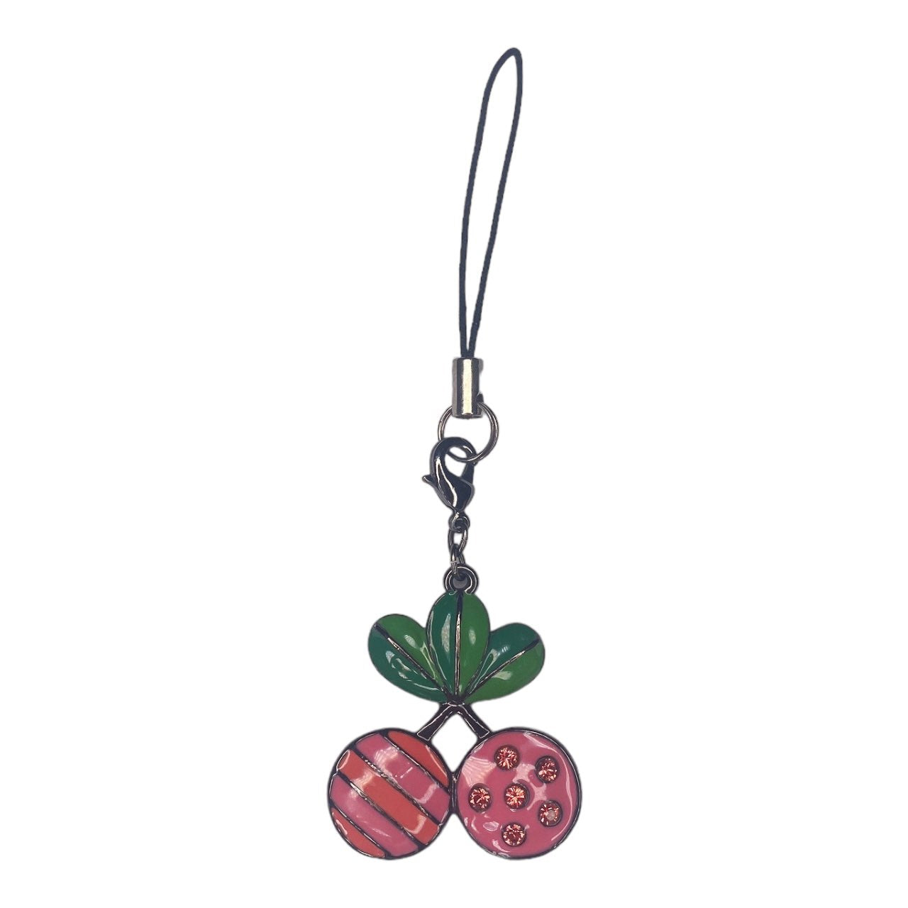 Y2K Anna Sui Rhinestone Cherry Keychain Phone Strap