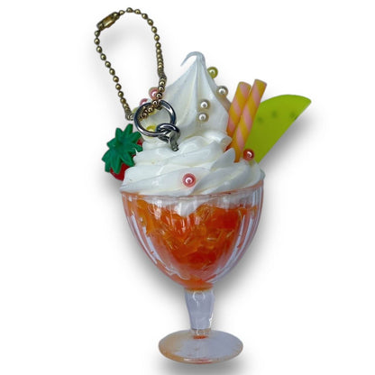 2000s Decoden Sweets Keychain - Orange Sundae