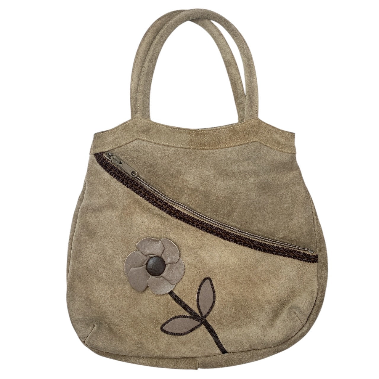 Y2K Floral Suede Grunge Bag