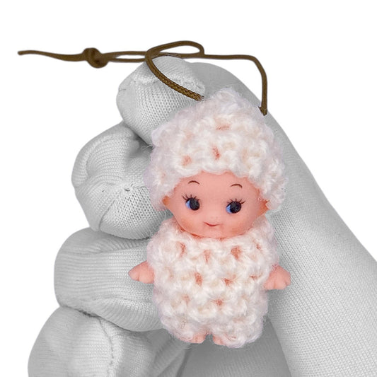 Vintage 90s Kewpie Crochet Outfit Strap - Ivory
