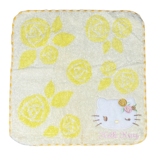 2011 Sanrio Hello Kitty Face Towel - Yellow Roses